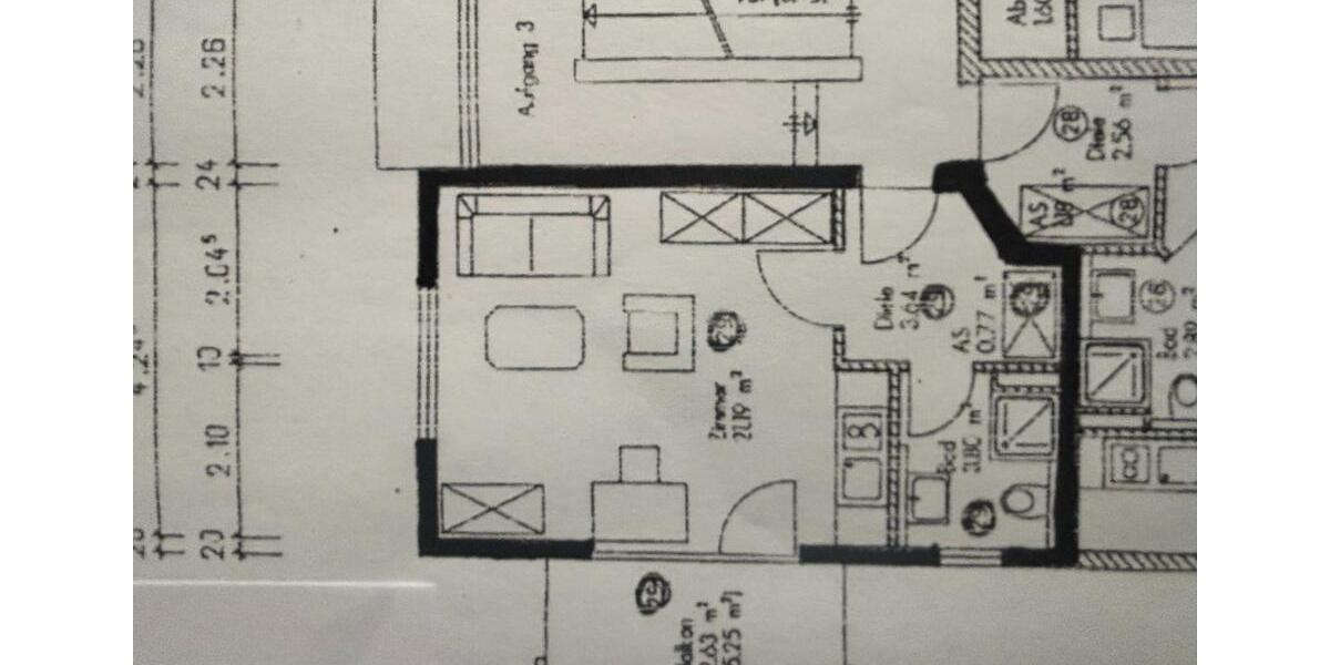 Etagenwohnung Königsbrunn - 1 Zimmer, 31 m&sup2;, 420&euro; | Angebot:25420778