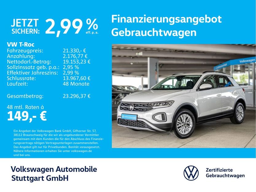 VW T-Roc 27.094 km 21.130 € Stuttgart-Wangen 70188