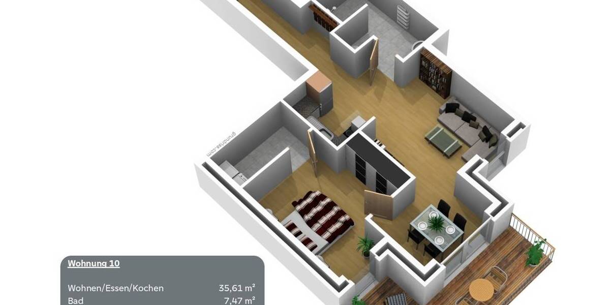 Etagenwohnung Werlte - 2 Zimmer, 67 m&sup2;, 243.000&euro; | Angebot:25772666