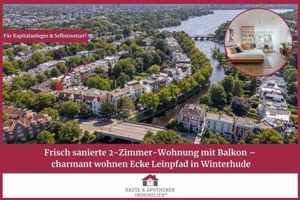 Frisch sanierte City-Wohnung mit Balkon - charmant wohnen Ecke Leinpfad in Winterhude 1 zimmer