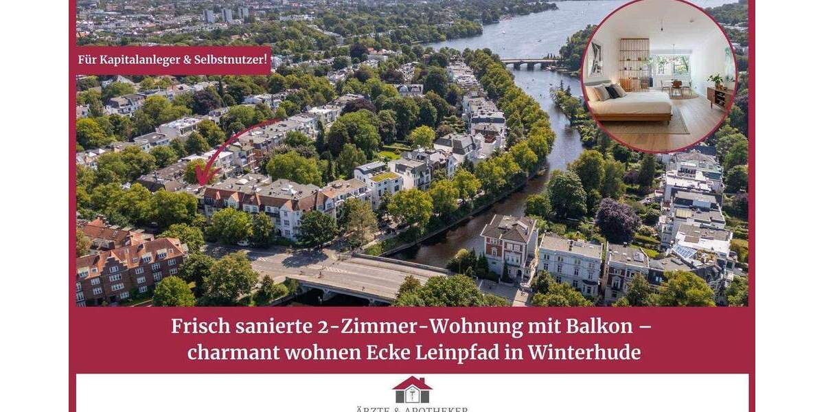 Frisch sanierte City-Wohnung mit Balkon - charmant wohnen Ecke Leinpfad in Winterhude 1 zimmer
