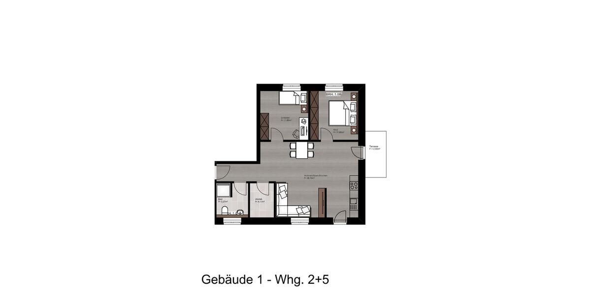 Etagenwohnung Oeversee - 3 Zimmer, 71 m&sup2;, 1.065&euro; | Angebot:25612538