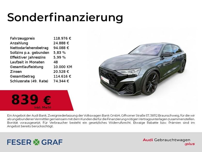 Audi SQ8 24.398 km 118.976 € Dessau-Roßlau 06844