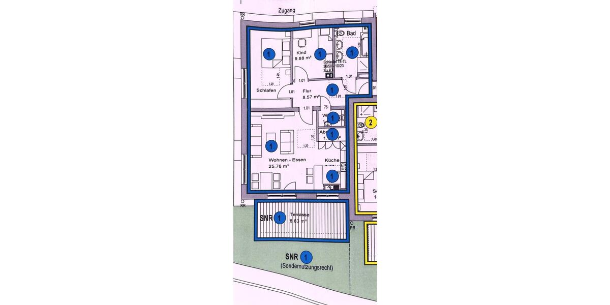Erdgeschoßwohnung Bad Wurzach - 3.5 Zimmer, 90 m&sup2;, 1.050&euro; | Angebot:25402485