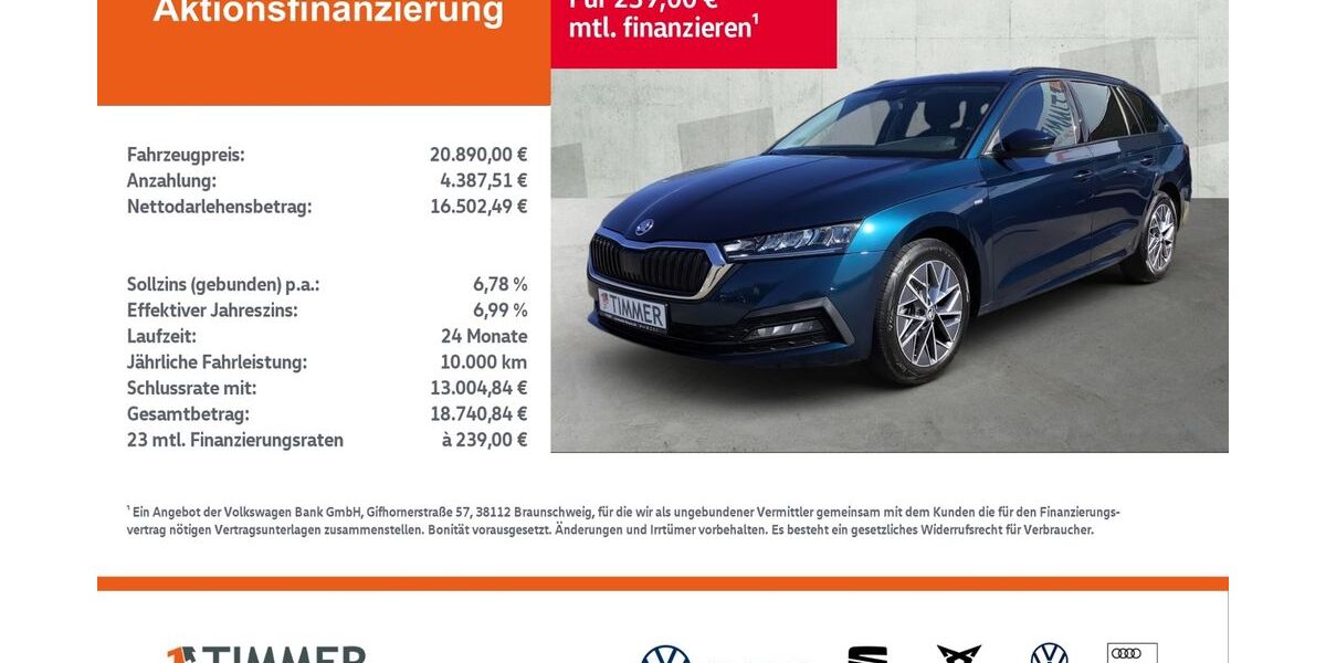 Skoda Octavia 98.466 km 20.890 &euro; Meppen 49716