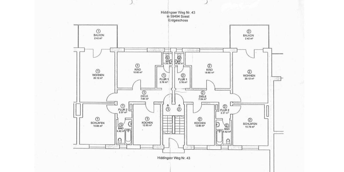 Erdgeschoßwohnung Soest - 3.5 Zimmer, 86 m&sup2;, 197.800&euro; | Angebot:25393802