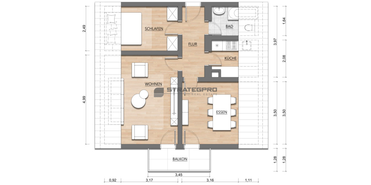 Etagenwohnung Heddesheim - 3 Zimmer, 61 m&sup2;, 199.000&euro; | Angebot:26454336