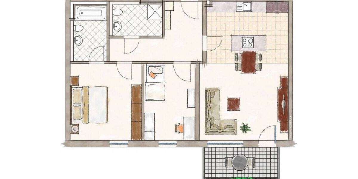 Etagenwohnung Dorfen - 3 Zimmer, 85 m&sup2;, 508.350&euro; | Angebot:25836783