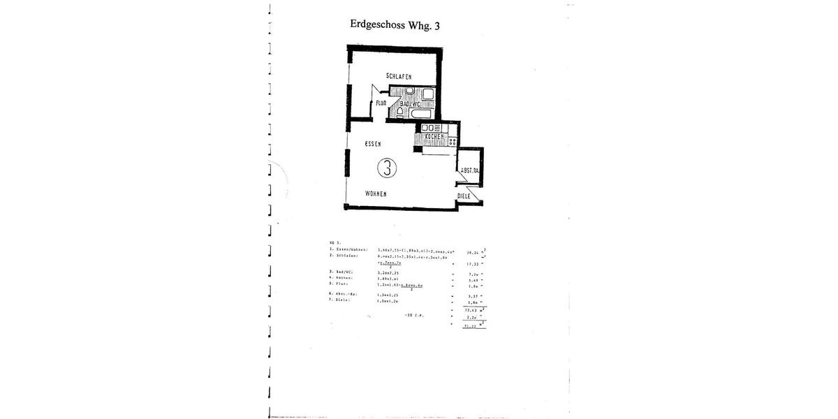 Erdgeschoßwohnung Saarbrücken Brebach-Fechingen - 2 Zimmer, 71 m&sup2;, 115.000&euro; | Angebot:24356563