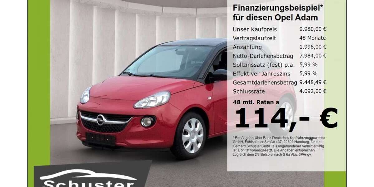 Opel Adam 57.486 km 9.980 &euro; Ruhstorf 94099