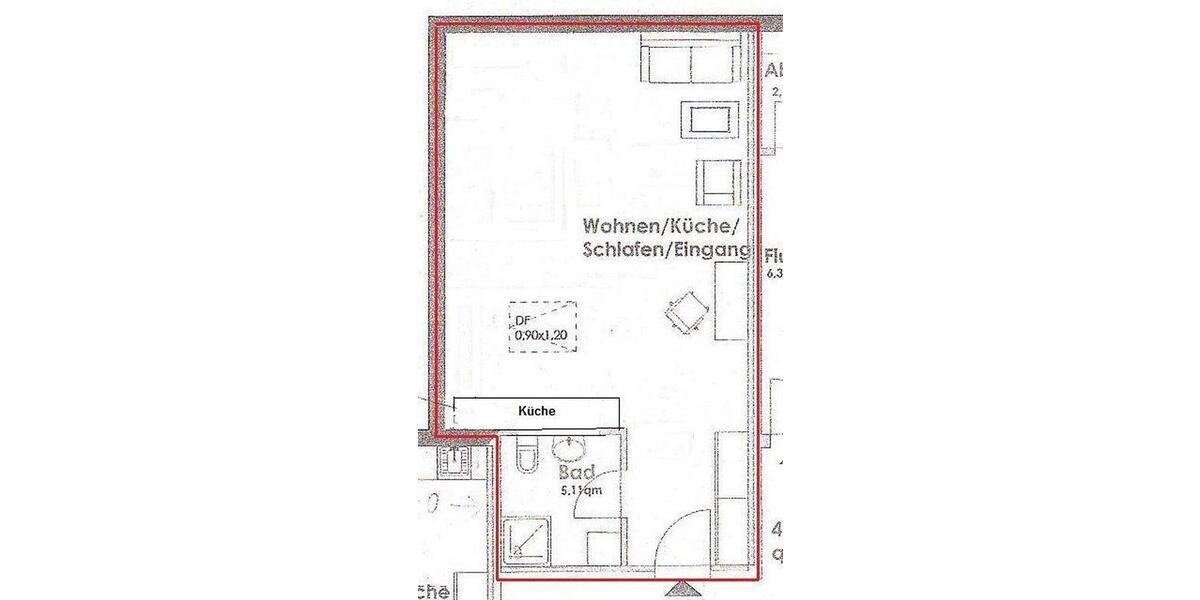 Etagenwohnung Röbel/Müritz Müritz - 1 Zimmer, 48 m&sup2;, 395&euro; | Angebot:26185247