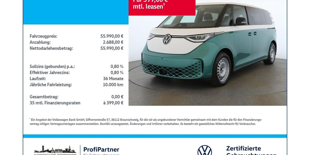 VW ID. Buzz 6.900 km 55.990 &euro; Rostock 18146