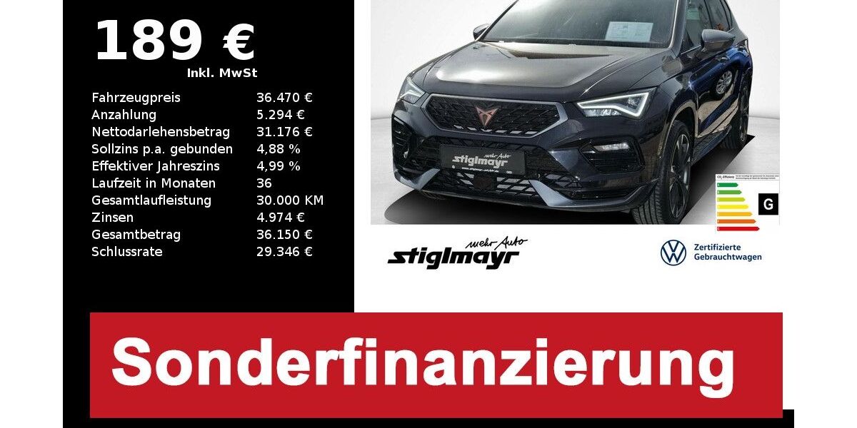 Cupra Ateca 20.104 km 36.470 &euro; Pfaffenhofen/Ilm 85276