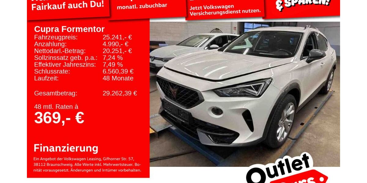 Cupra Formentor 43.732 km 24.989 &euro; Weinheim 69469