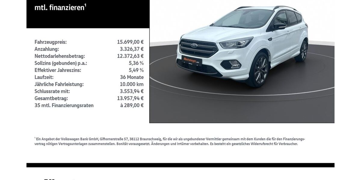 Ford Kuga 44.434 km 15.689 &euro; Leinefelde-Worbis/DE 37327