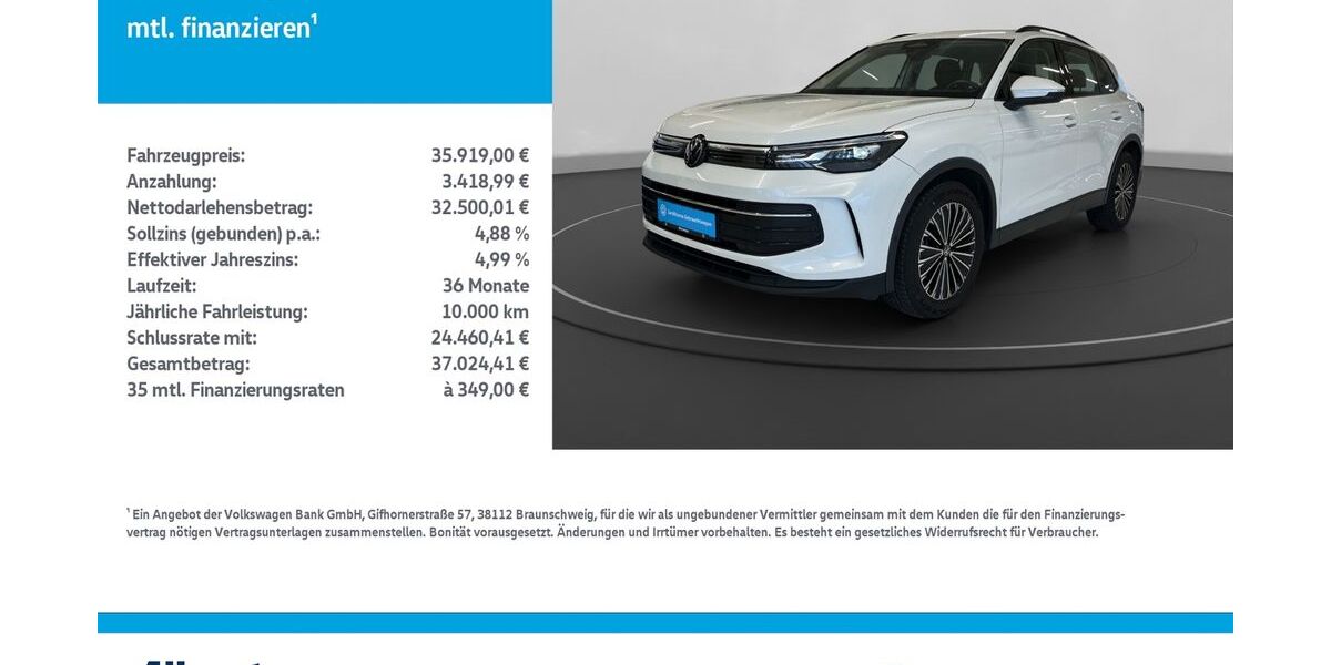 VW Tiguan 21.474 km 35.919 &euro; Nordhausen 99734