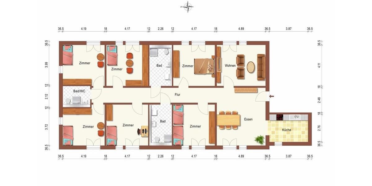 Etagenwohnung Burg (Spreewald) - 6 Zimmer, 202 m&sup2;, 595&euro; | Angebot:25114208