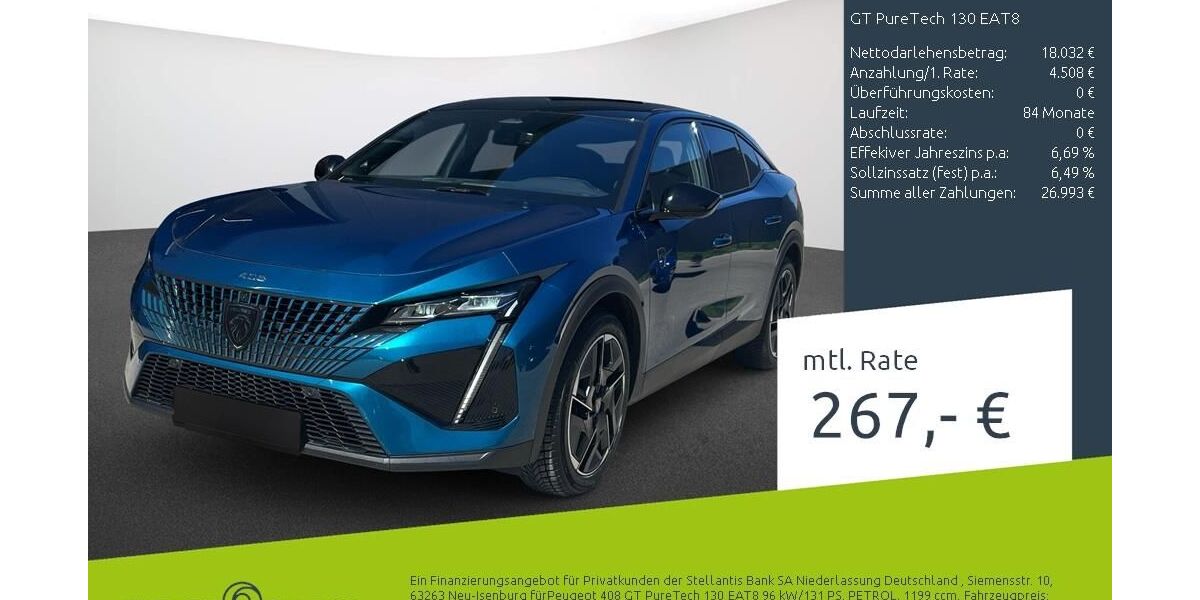 Peugeot 408 50.515 km 23.490 &euro; Dülmen 48249