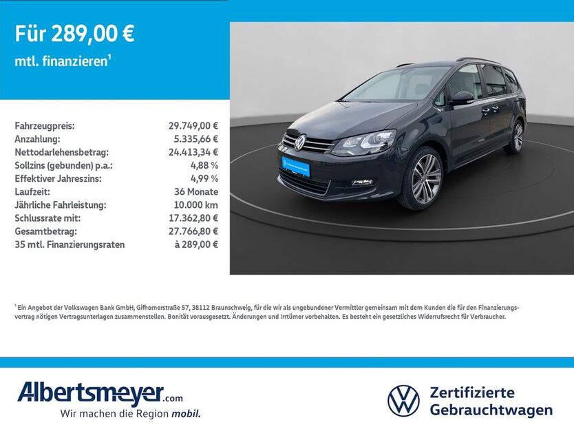 VW Sharan 68.552 km 29.749 € Leinefelde-Worbis/DE 37327