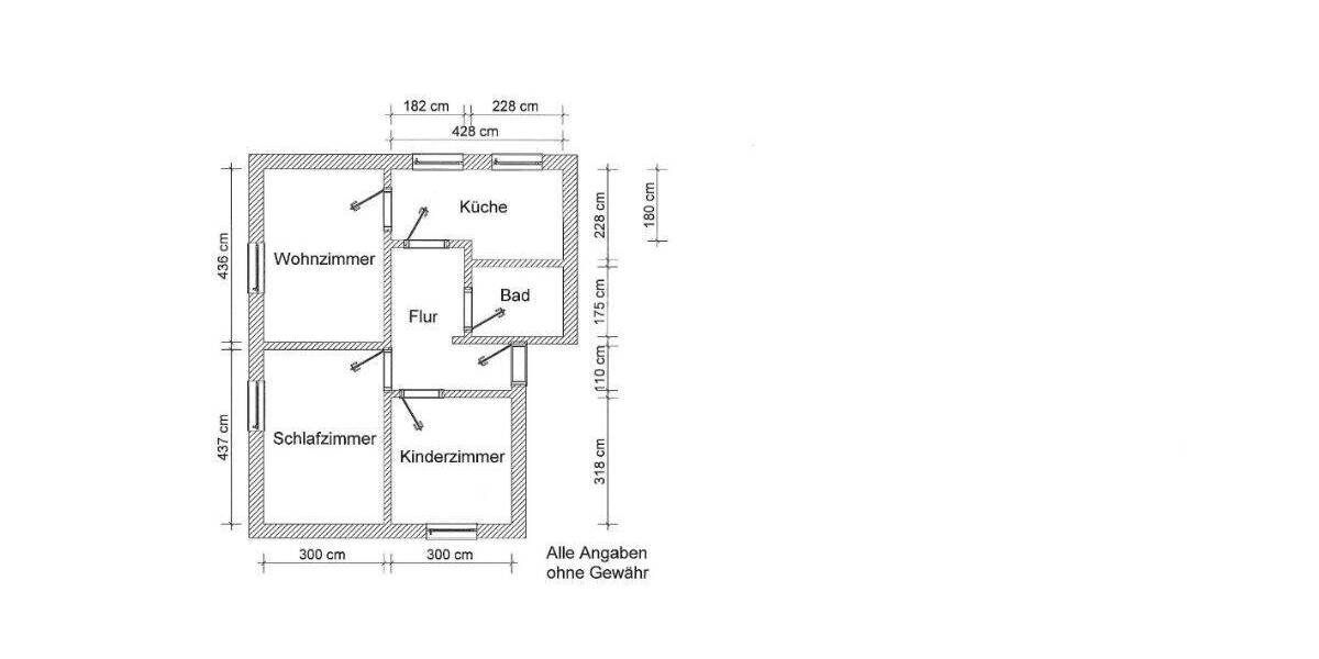 Etagenwohnung Güstrow - 3 Zimmer, 56 m&sup2;, 117.000&euro; | Angebot:26733598
