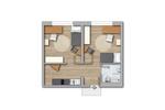 Etagenwohnung Greifswald Groß Schönwalde - 1 Zimmer, 19 m&sup2;, 188&euro; | Angebot:26265854