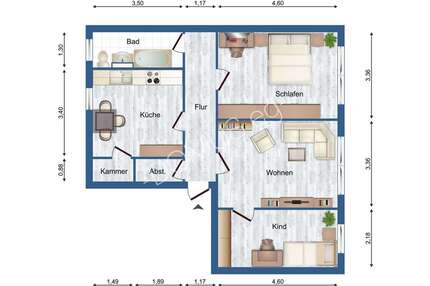 Renovierte 3 Zimmer Wohnung mit Einbauküche!