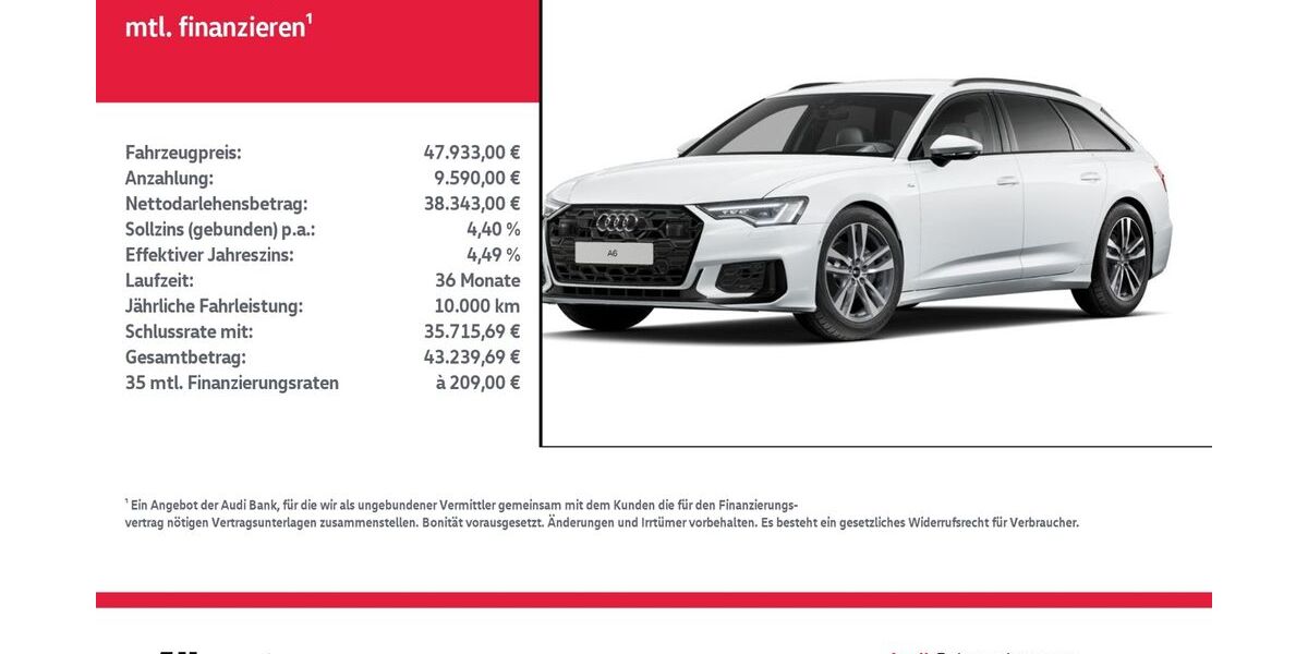 Audi A6 27.397 km 47.933 &euro; Nordhausen 99734