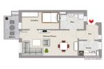Etagenwohnung Karlsruhe / Oberreut Oberreut - 2 Zimmer, 45 m&sup2;, 188.000&euro; | Angebot:26433606