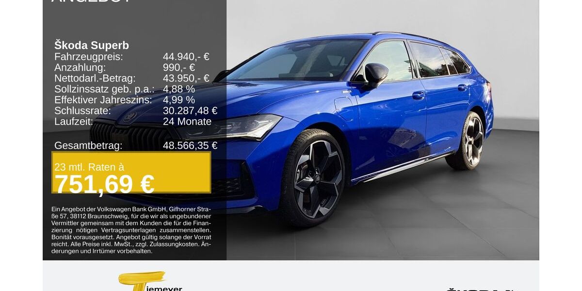 Skoda Superb 37.114 km 44.940 € Remscheid 42857