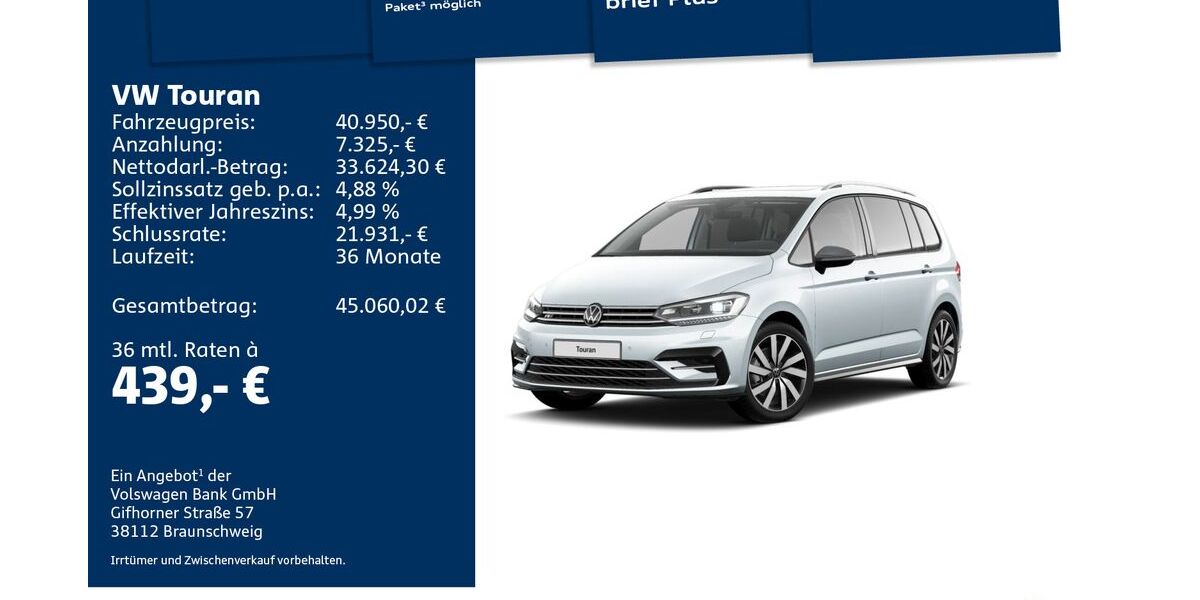 VW Touran 19.990 km 40.950 &euro; Mosbach 74821