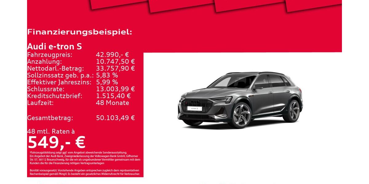 Audi e-tron 61.265 km 41.950 &euro; Hannover 30179