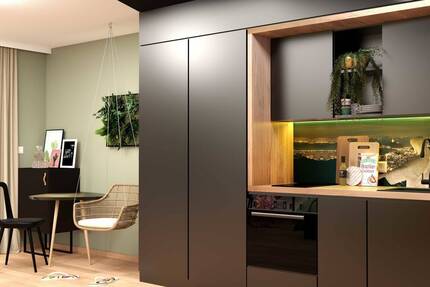 Moderner Lifestyle - Hochwertig und komplett möbliertes Apartment 1 zimmer