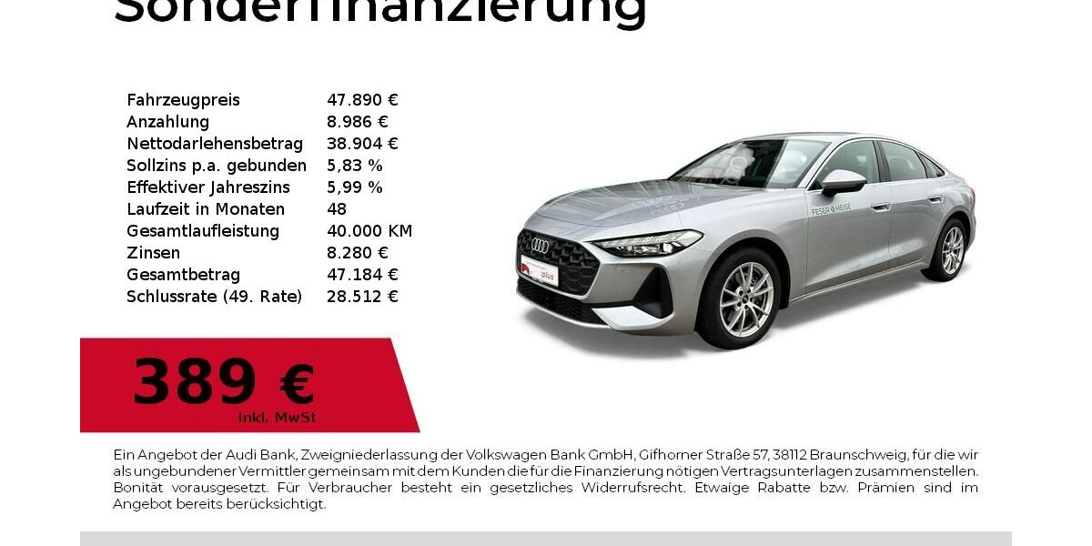 Audi A5 8.171 km 45.490 &euro; Dessau-Roßlau 06844
