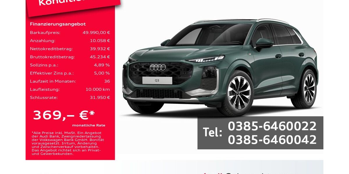 Audi Q3 5.000 km 49.990 &euro; Schwerin 19061