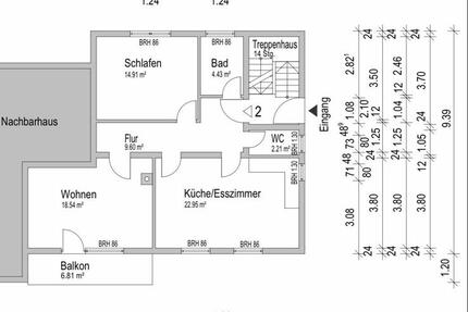 Wohnung Lauda-Königshofen Königshofen - 2 Zimmer, 74 m&sup2;, 740&euro; | Angebot:25299823