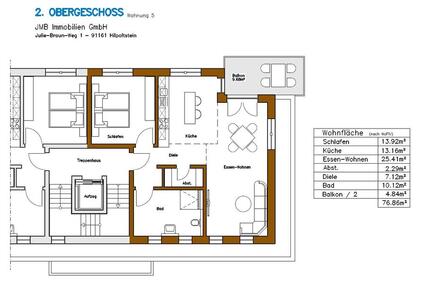Wohnung Hilpoltstein - 2 Zimmer, 76 m&sup2;, 1.100&euro; | Angebot:26092305