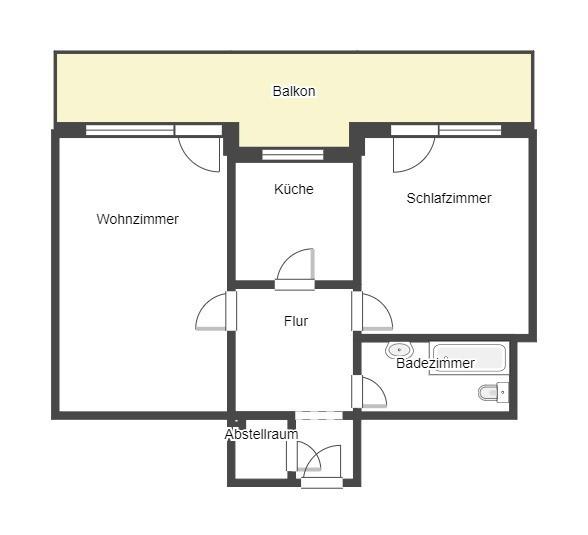 Etagenwohnung Ingolstadt Friedrichshofen-Hollerstauden - 3 Zimmer, 58 m&sup2;, 650&euro; | Angebot:25564185