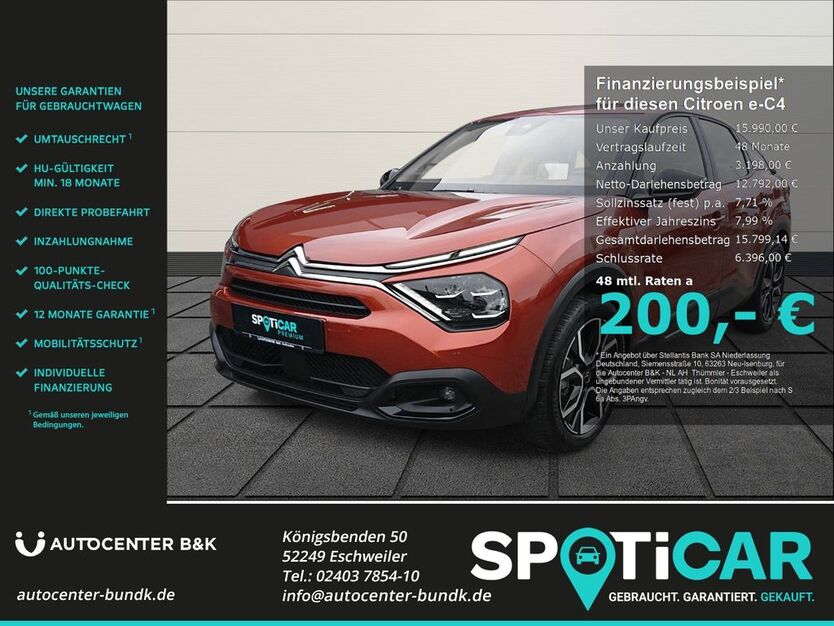 Citroen ë-C4 18.970 km 15.990 € Eschweiler 52249