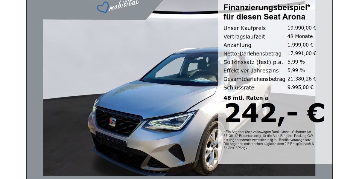 Seat Arona 38.989 km 19.990 &euro; Pocking 94060