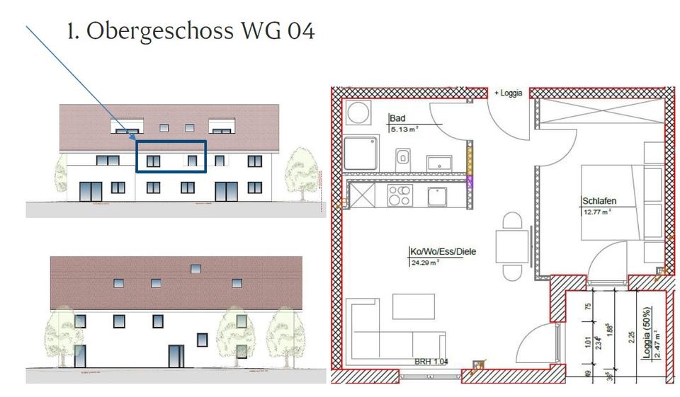 Etagenwohnung Landau an der Isar - 3 Zimmer, 83 m&sup2;, 350.000&euro; | Angebot:26057955