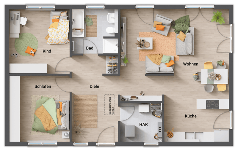 Bungalow Weimar Westvorstadt - 4 Zimmer, 102 m&sup2;, 235.000&euro; | Angebot:26853077