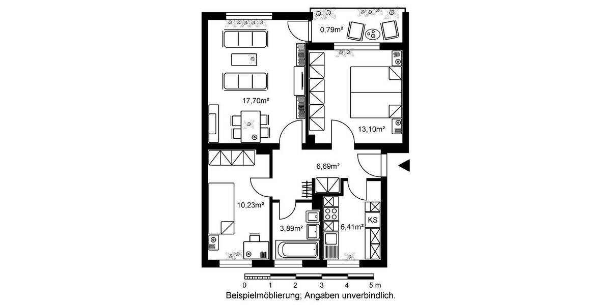 Etagenwohnung Hochheim am Main Hochheim - 2 Zimmer, 58 m&sup2;, 703&euro; | Angebot:26378672