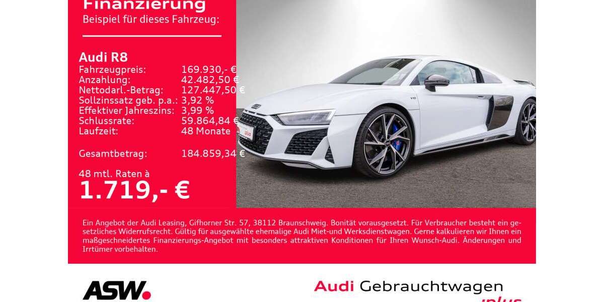 Audi R8 29.999 km 169.930 &euro; Heilbronn 74074