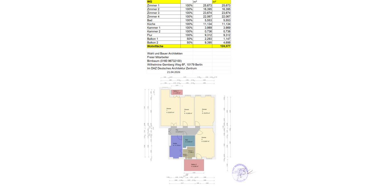 Etagenwohnung Berlin Kreuzberg - 4 Zimmer, 125 m&sup2;, 699.000&euro; | Angebot:26346301