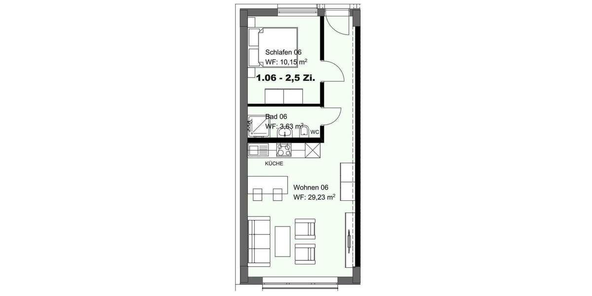 Etagenwohnung Tuttlingen - 2 Zimmer, 45 m&sup2;, 630&euro; | Angebot:25627096