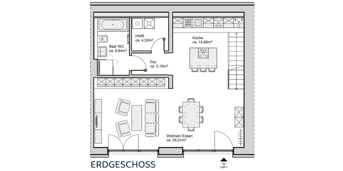 Etagenwohnung Leipzig Ost - 2 Zimmer, 98 m&sup2;, 1.377&euro; | Angebot:24715438