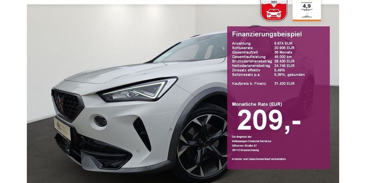 Cupra Formentor 21.950 km 31.250 &euro; Albbruck 79774