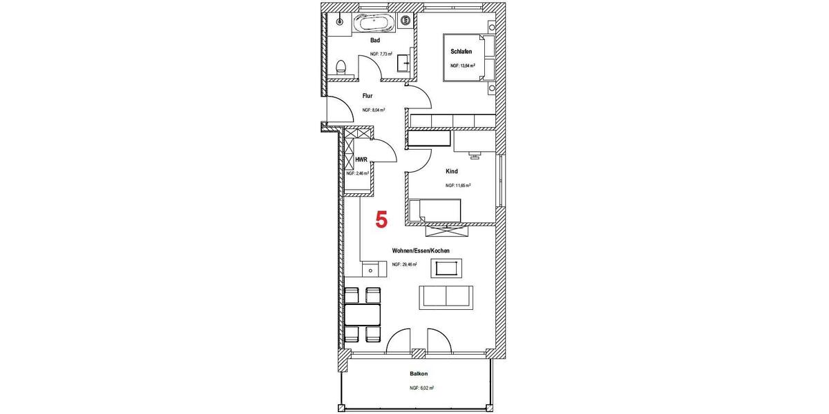 Etagenwohnung Euskirchen Dom-Esch - 3 Zimmer, 79 m&sup2;, 1.150&euro; | Angebot:26414686