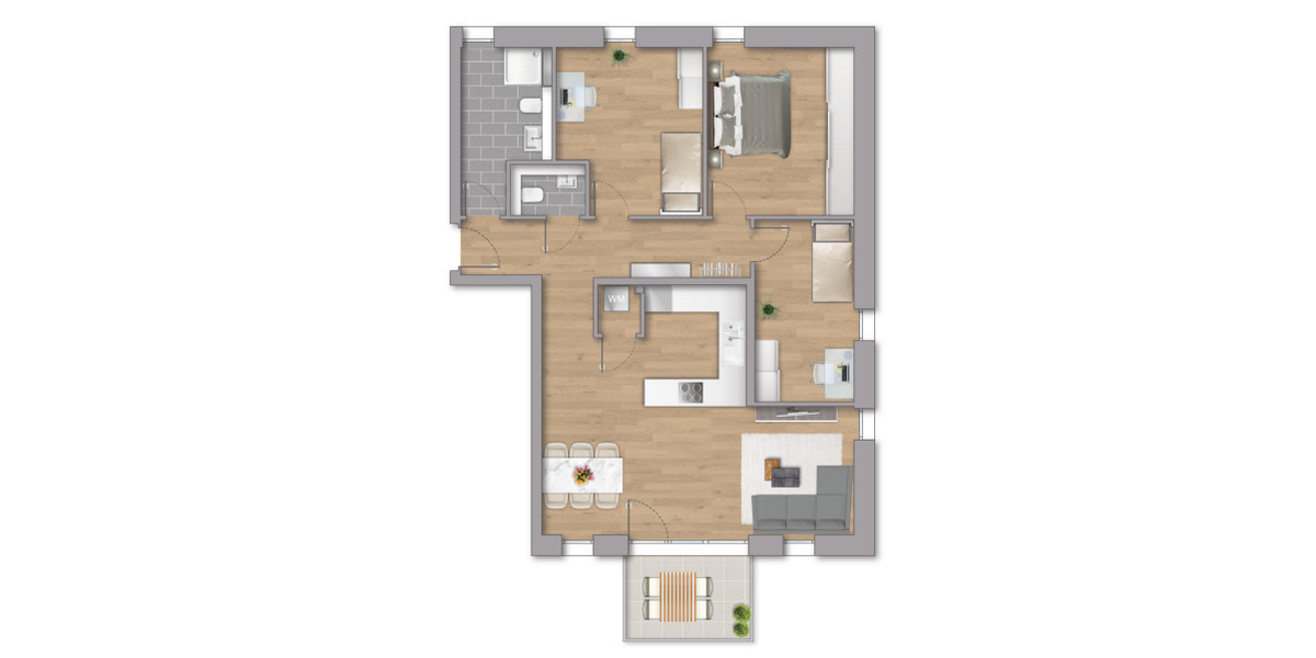 Etagenwohnung Stutensee Blankenloch - 4 Zimmer, 97 m&sup2;, 506.500&euro; | Angebot:24436266