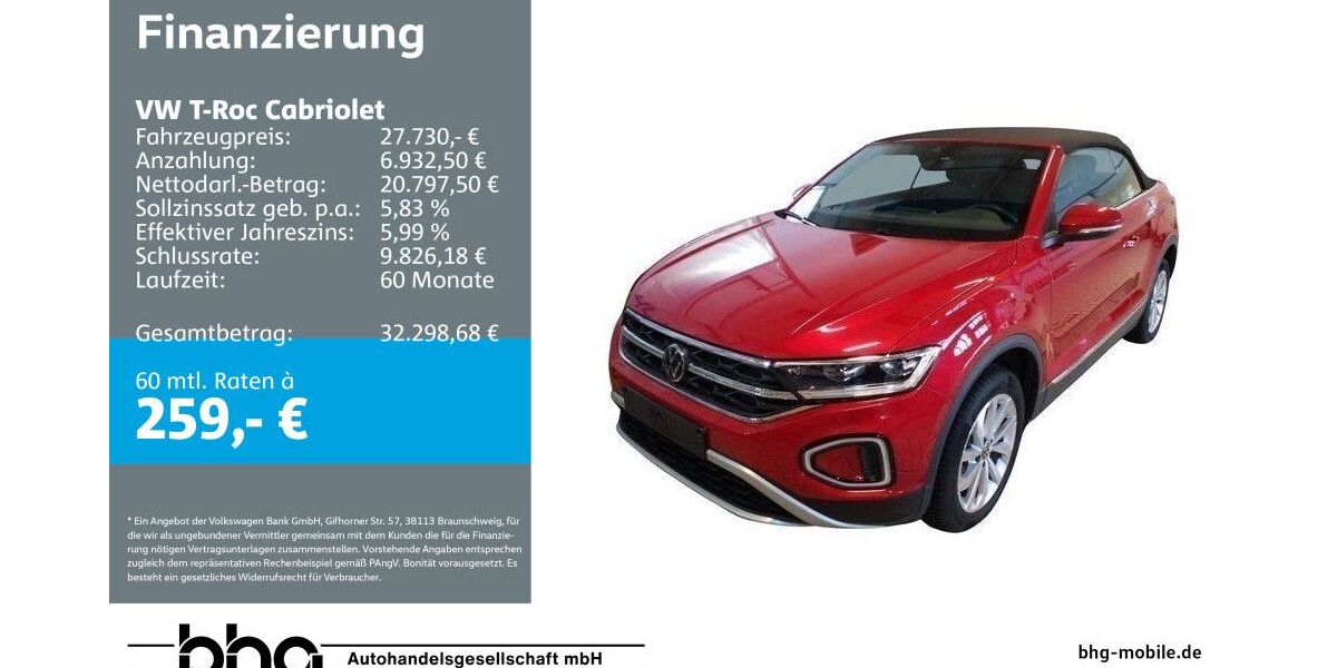 VW T-Roc 14.838 km 27.730 &euro; Albstadt 72458